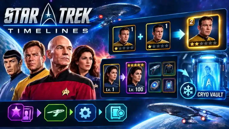 Star Trek Timelines Crew Fusion & Cryo Vault Leveling Guide