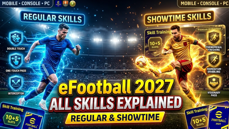 eFootball 2027 All Regular and Showtime Skills Explained